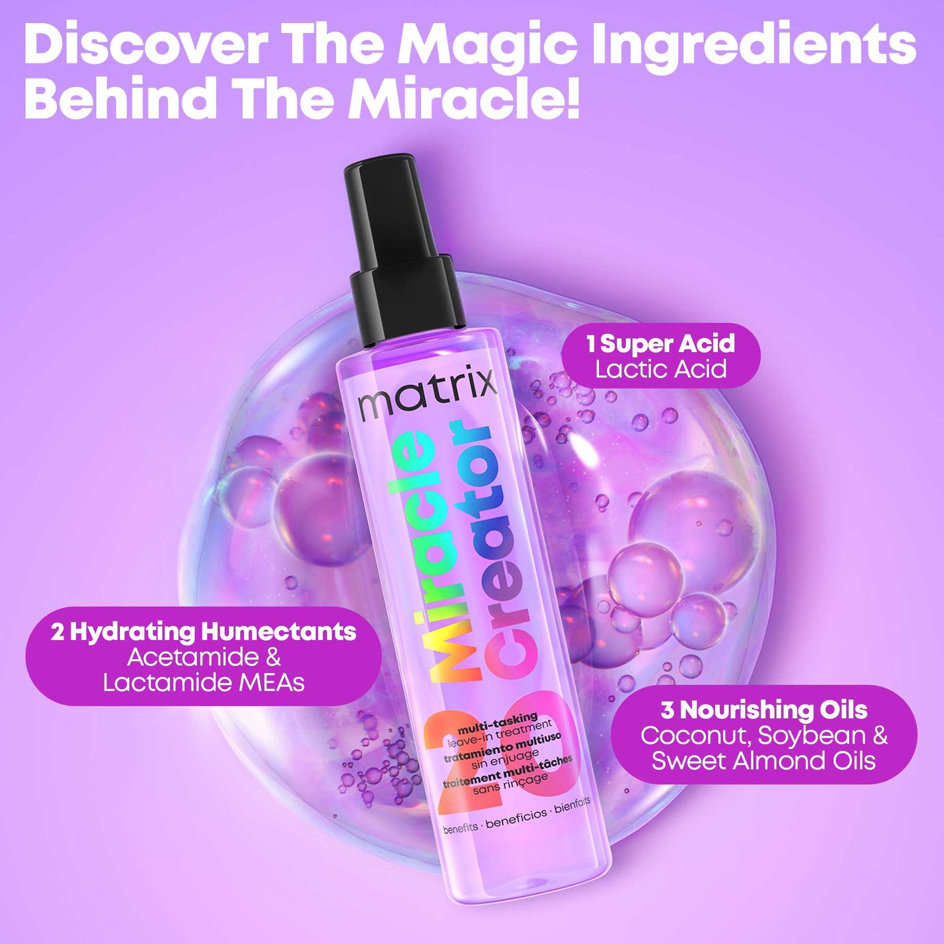 Matrix Total Results Miracle Creator 200ml - Nourish, Shine, Smooths, Heat Protect, Anti-Frizz