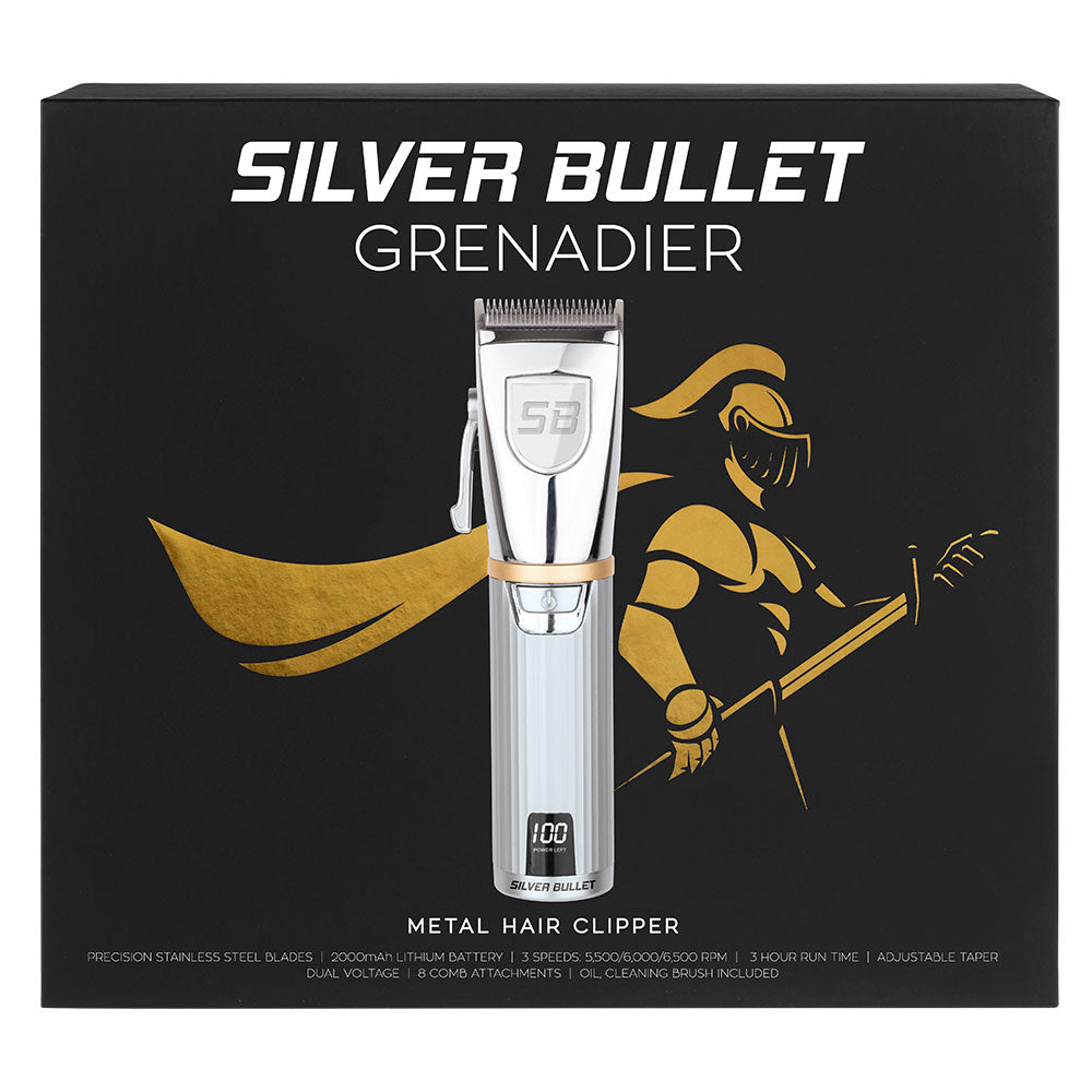 SILVER BULLET GRENADIER METAL HAIR CLIPPER - Gold - Kess Hair and Beauty