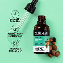 SoulFlower - Moroccan Argan Oil to Tame Frizz & Nourish Skin 30ml