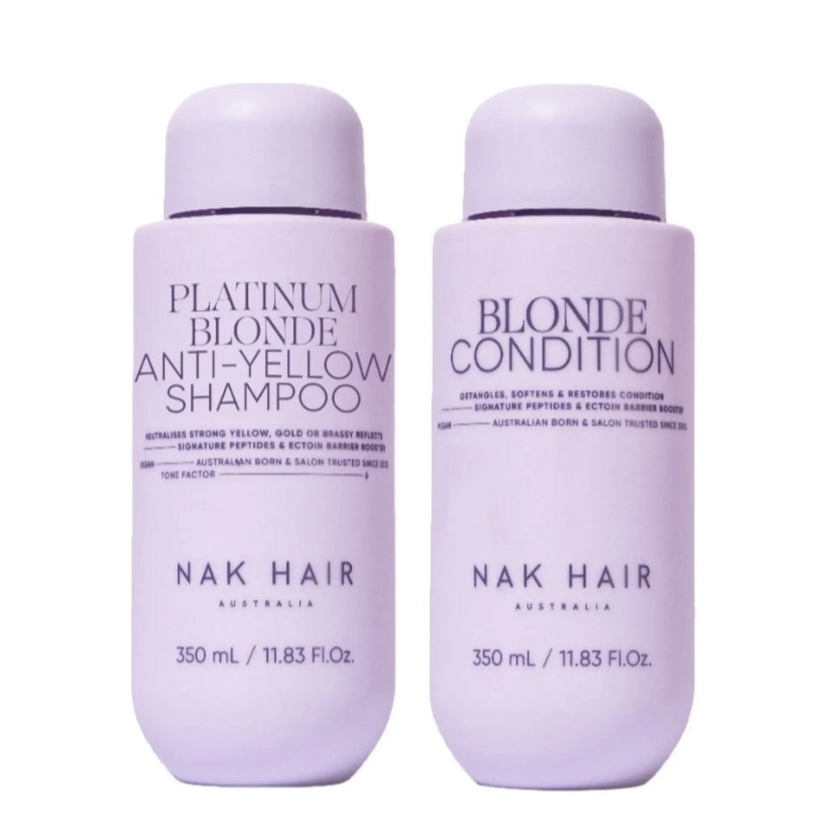 Nak Signature - Platinum Blonde Shampoo & Conditioner 350ml Bundle