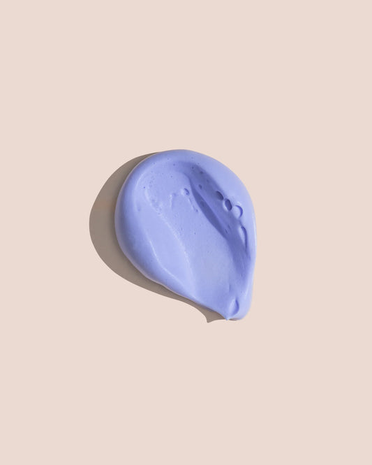 Blue toning foam dollop texture