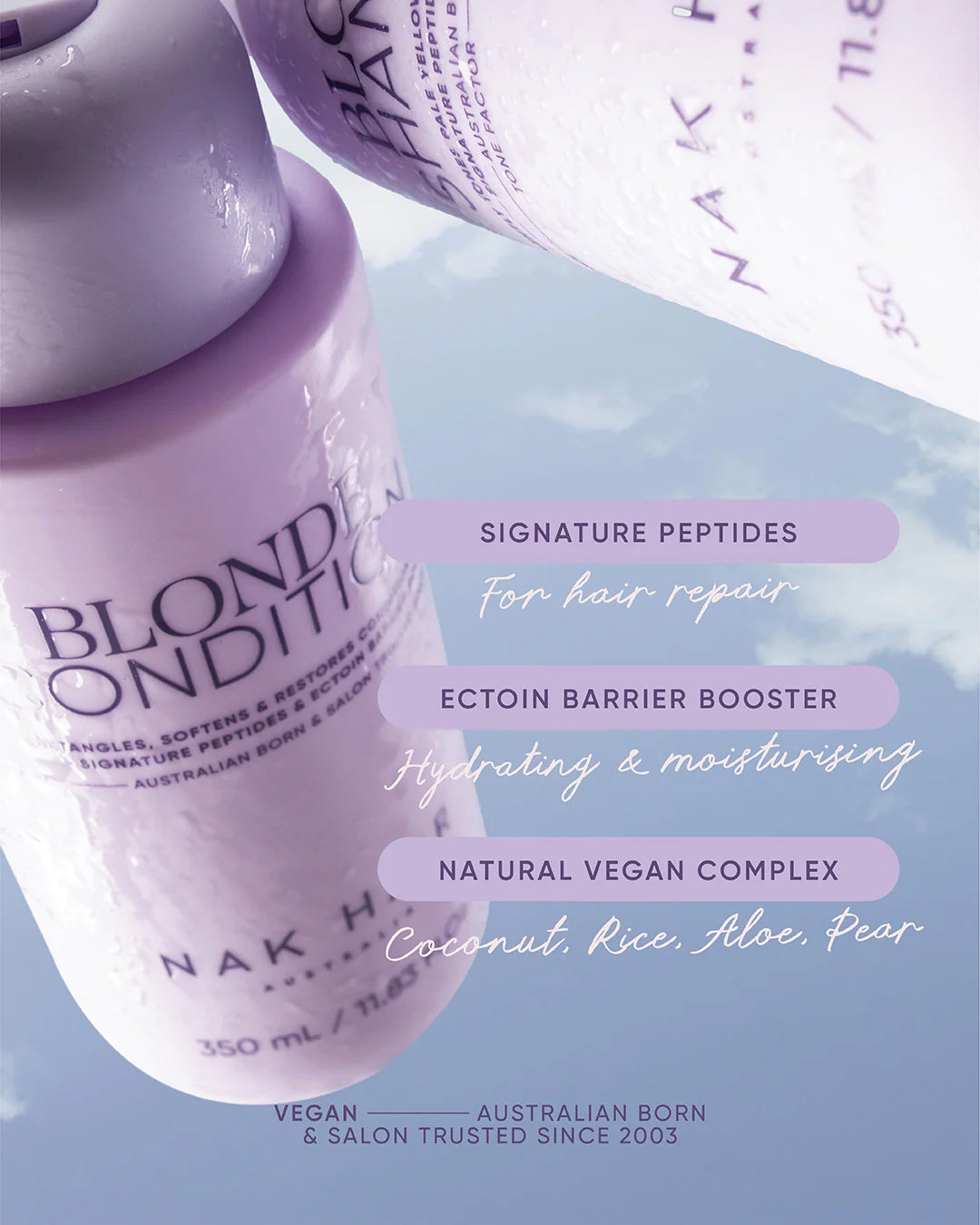Nak Signature Blonde Conditioner Detangles, Softens & Restore Condition 350ml