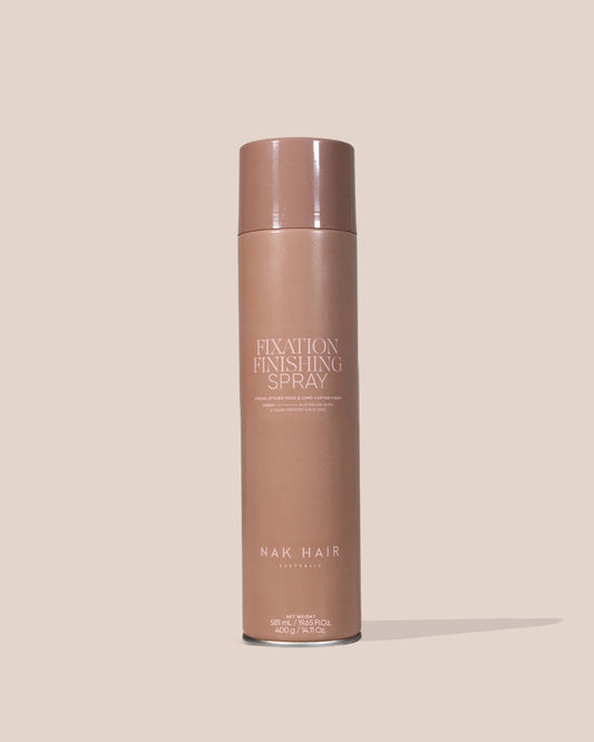 NAK Fixation Finishing Spray bottle, tall brown can with screw cap