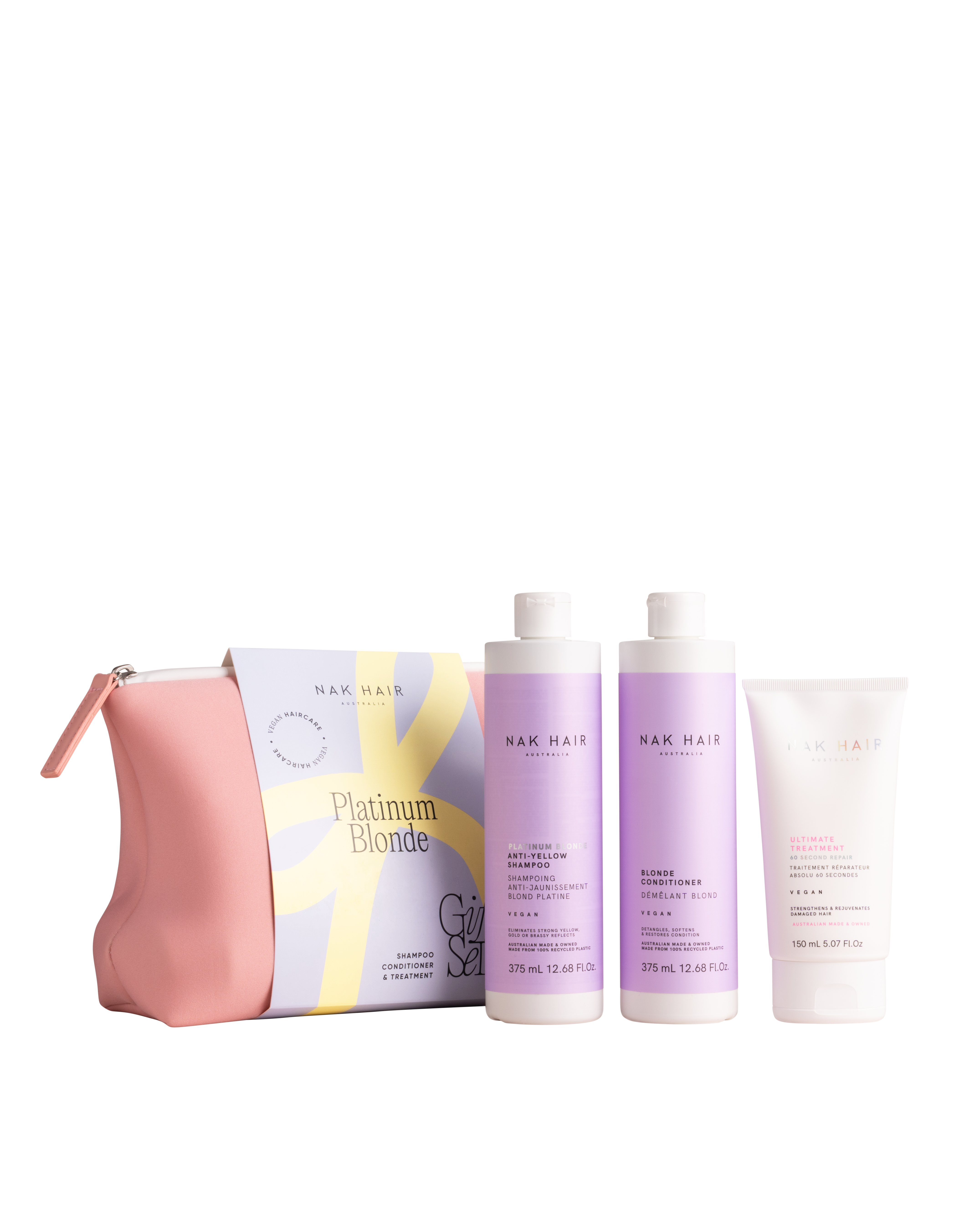 NAK Hair Platinum Blonde Trio Gift Set - Kess Hair and Beauty