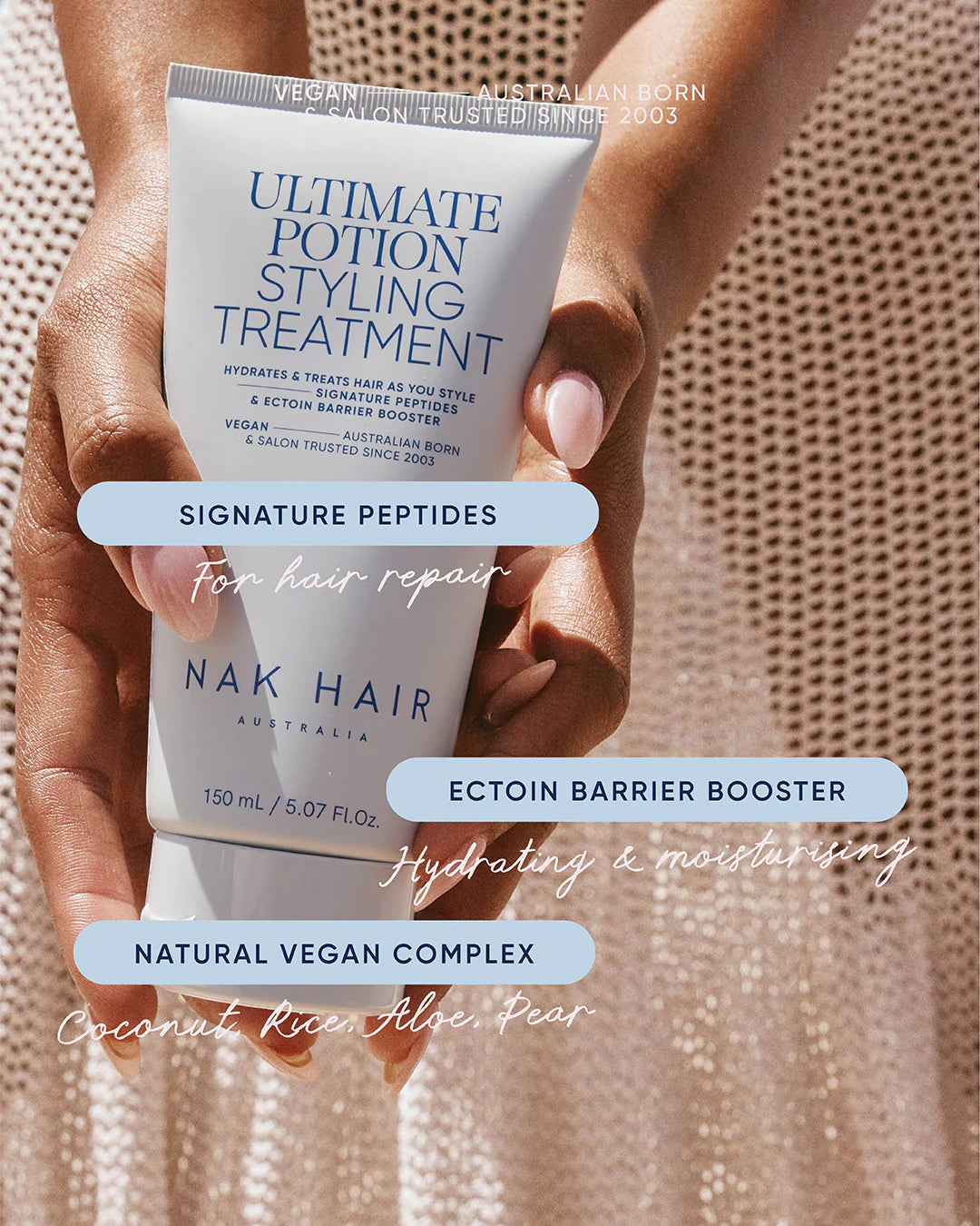 Nak Signature Ultimate Potion Styling Treatment Hydrates & Treats Hair as You Style 150ml