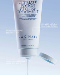 Ultimate Potion Styling Treatment tube with dispensing nozzle and gel flow