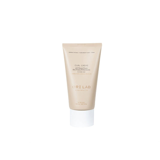 NAK Hair ORI Lab curl creme travel tube, beige squeeze tube with white cap