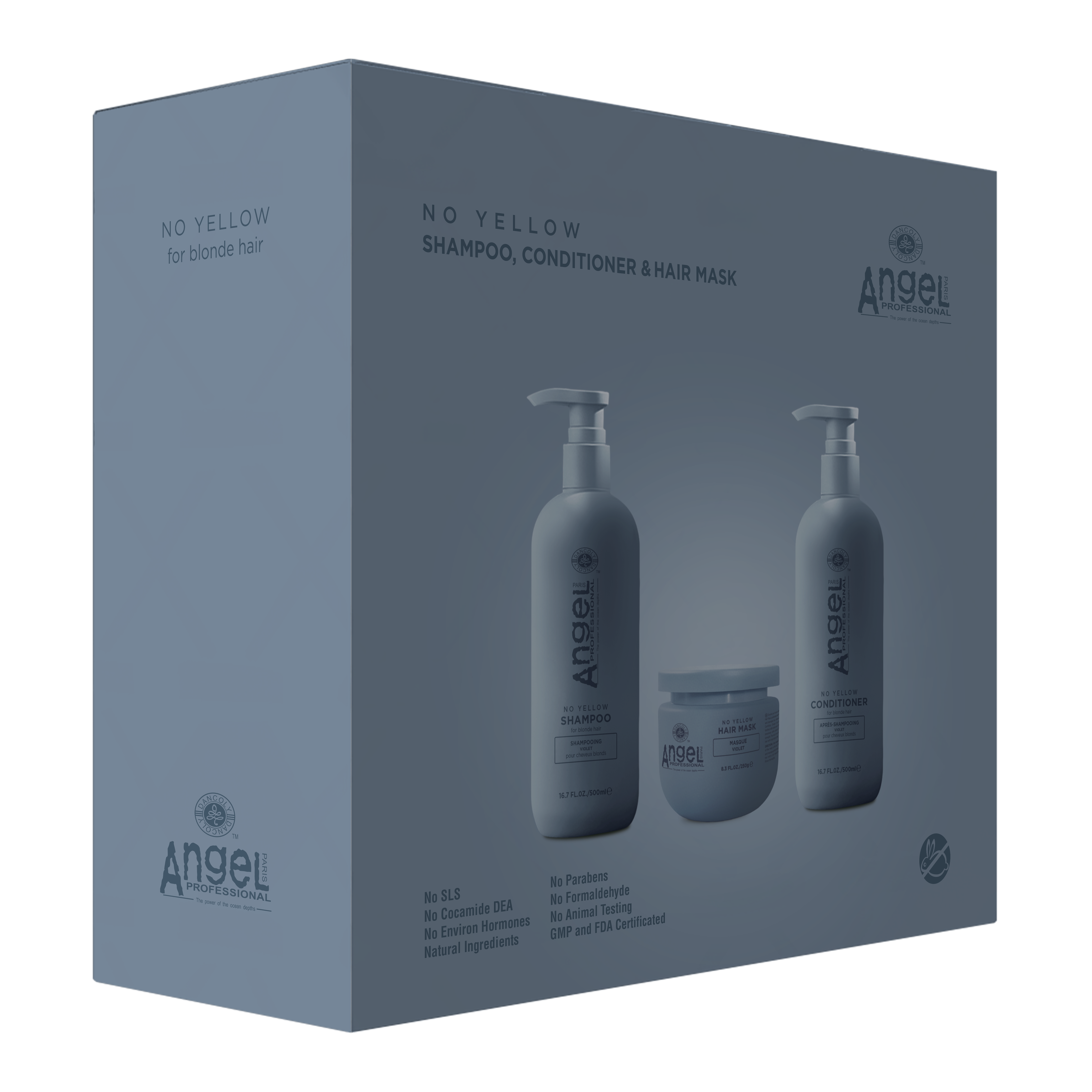 Angel Professional Deep Sea No Yellow Shampoo, Conditioner & Mask Holiday Gift Set 2026 - Image 2