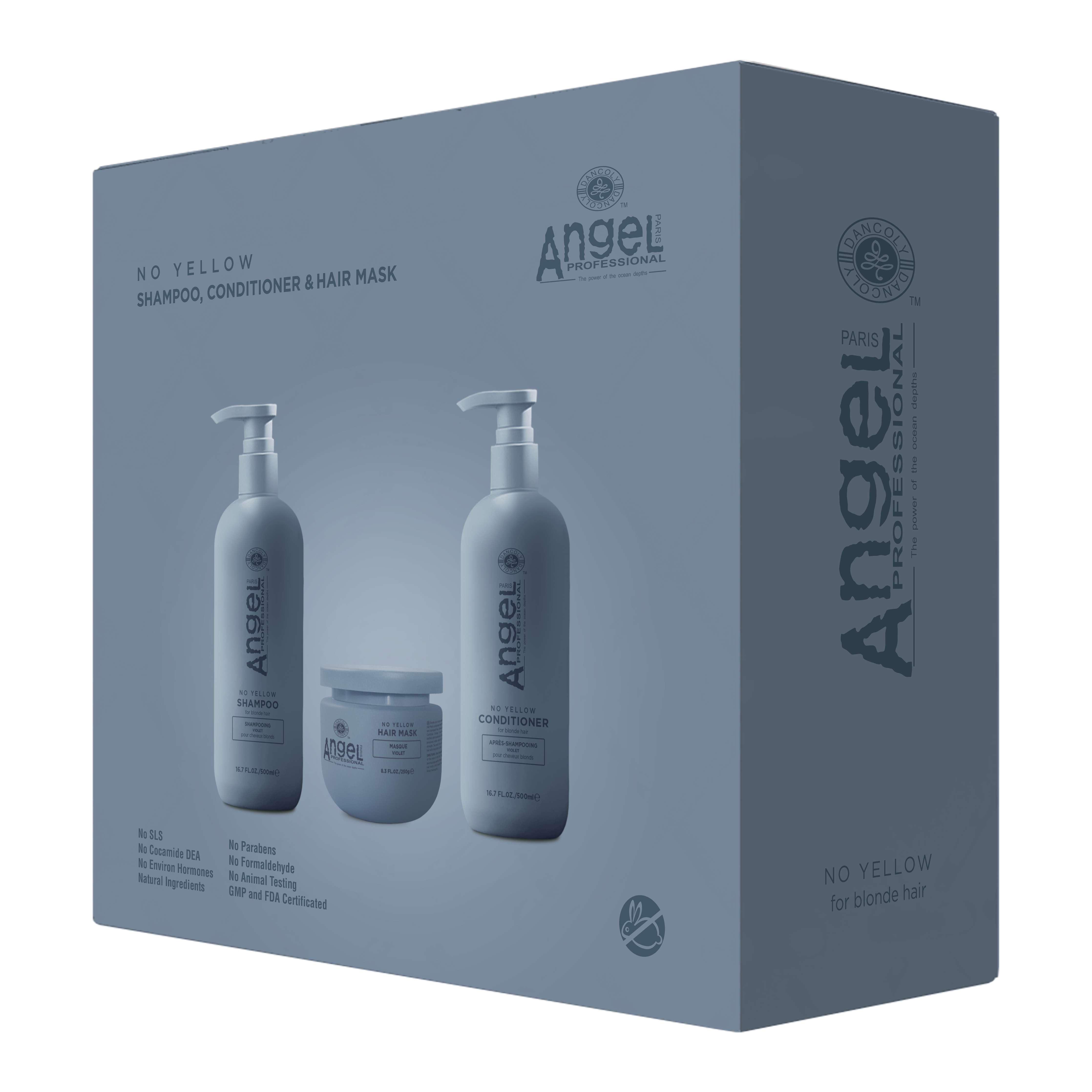 Angel Professional Deep Sea No Yellow Shampoo, Conditioner & Mask Holiday Gift Set 2026 - Image 3