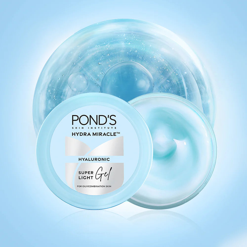 Pond's Super Light Gel | Oil-Free Moisturizer with Hyaluronic Acid & Vitamin E | Hydrates Skin |Non Sticky| 100ml