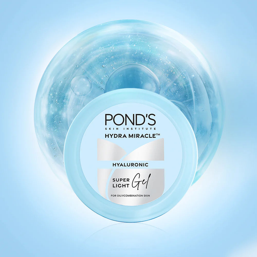 Pond's Super Light Gel | Oil-Free Moisturizer with Hyaluronic Acid & Vitamin E | Hydrates Skin |Non Sticky| 100ml
