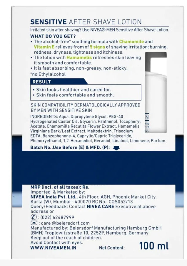 Nivea Men Sensitive After Shave Lotion 100 ml