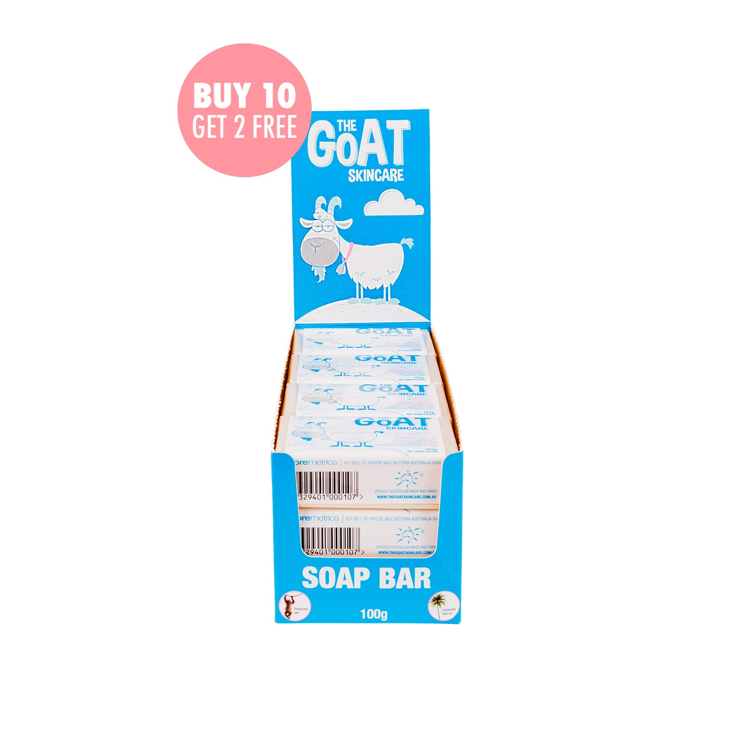 The Goat Skincare Soap CARTON 12x100g - Kess Hair and Beauty