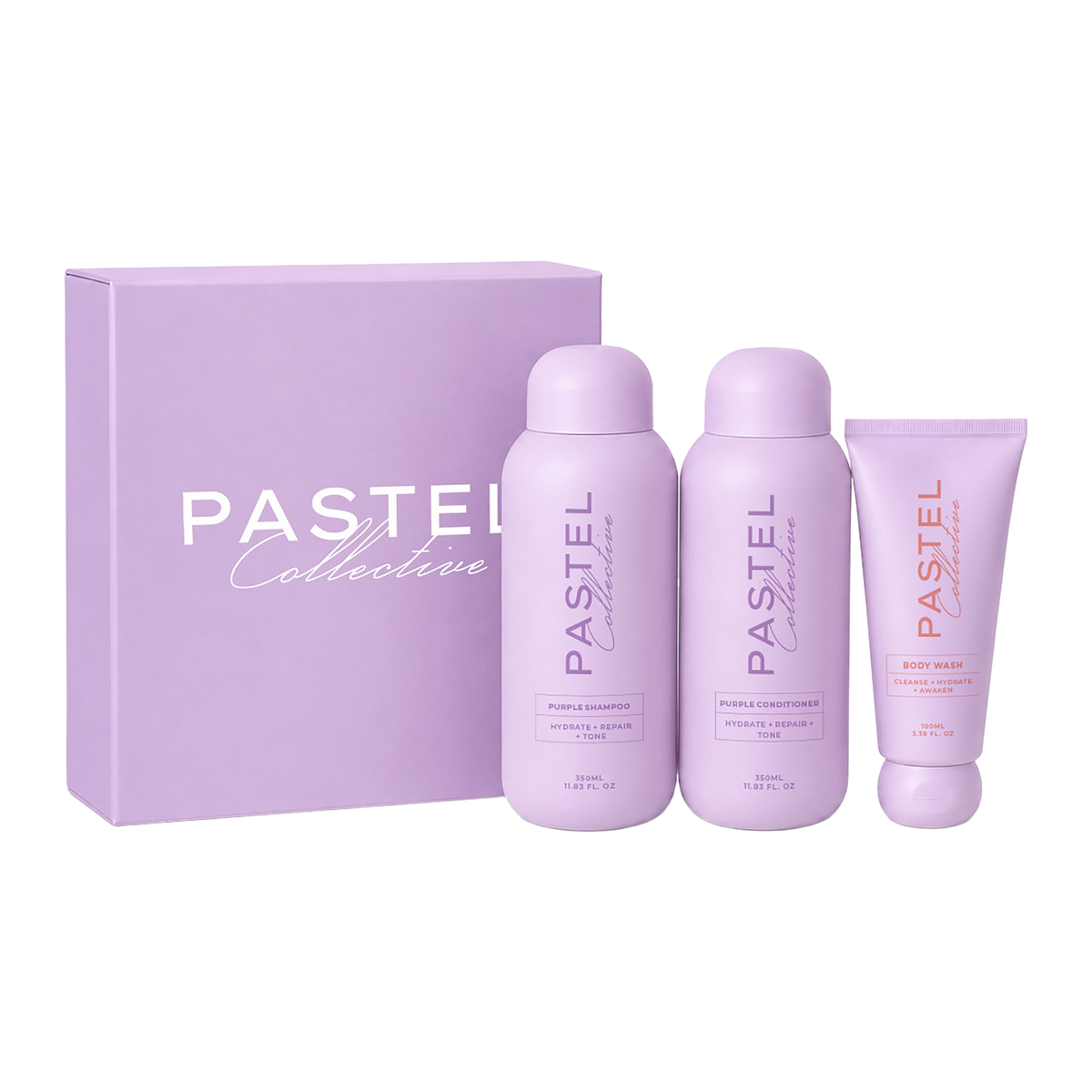 Pastel Collective Tone Shampoo 350ml + Tone Conditioner 350ml + Body Wash 100ml Gift Set