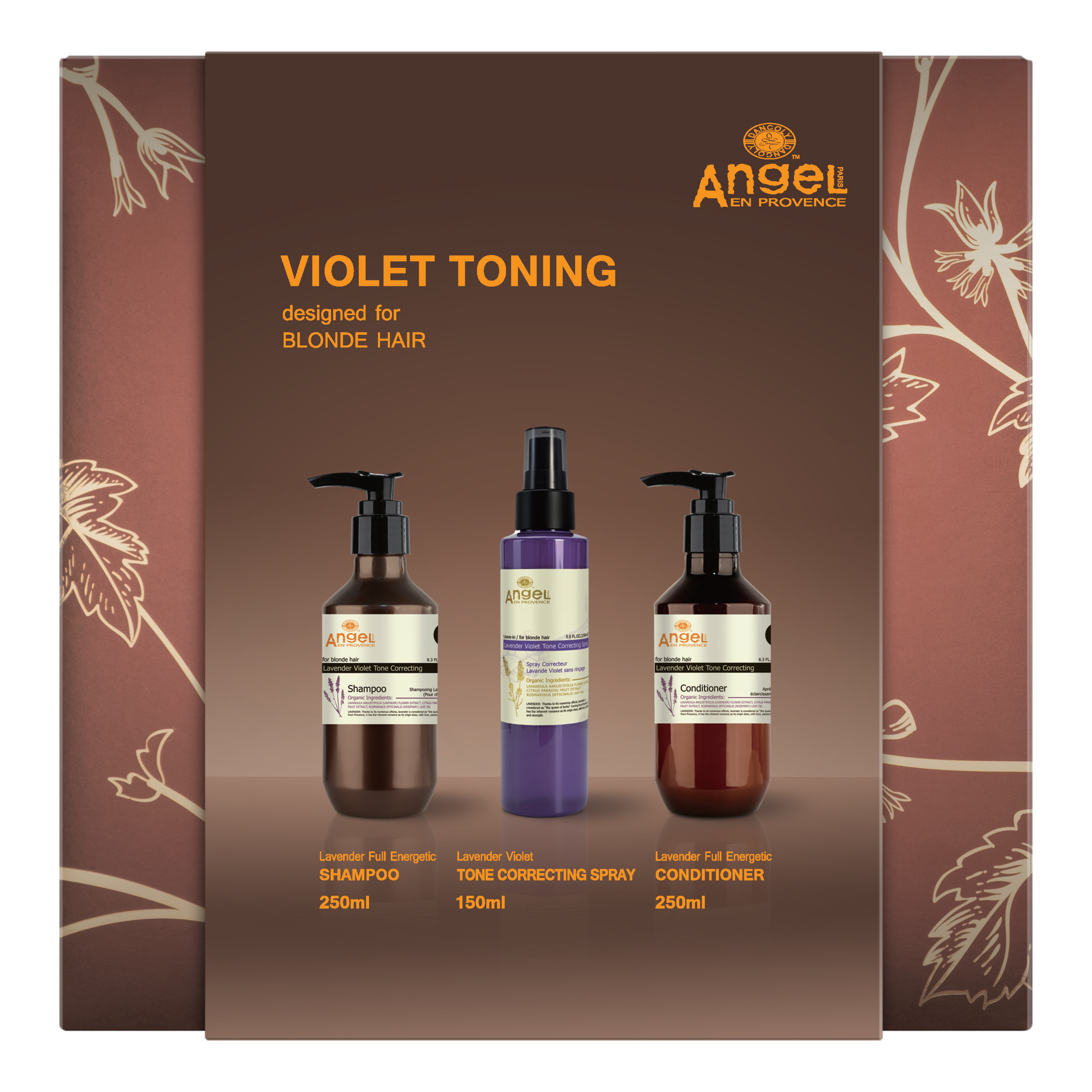Angel En Provence Lavender Violet Toning Shampoo, Conditioner & Tone Correcting Spray Holiday Gift Set 2026