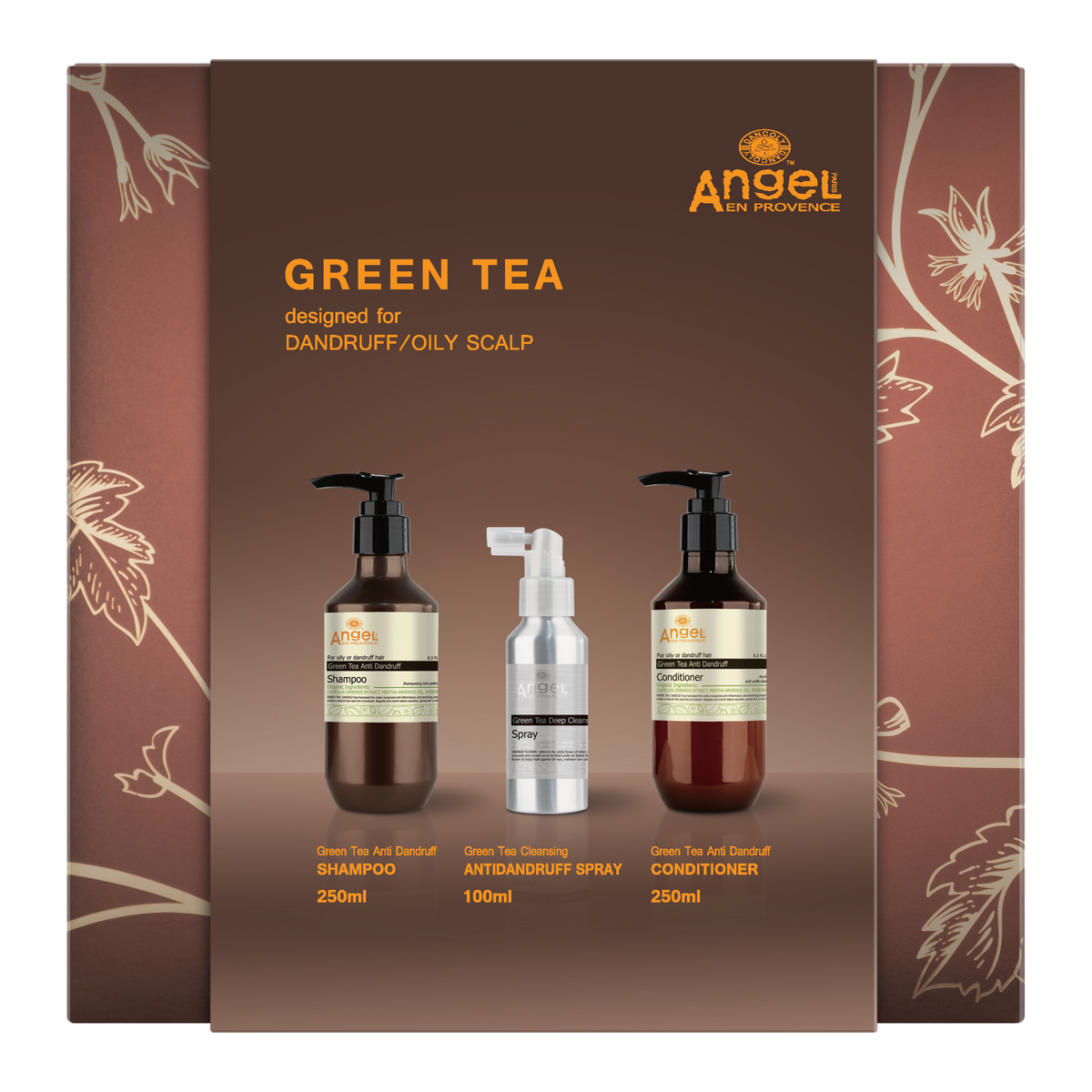 Angel En Provence Green Tea Anti-Dandruff Shampoo, Conditioner & Spray Holiday Gift Set 2026