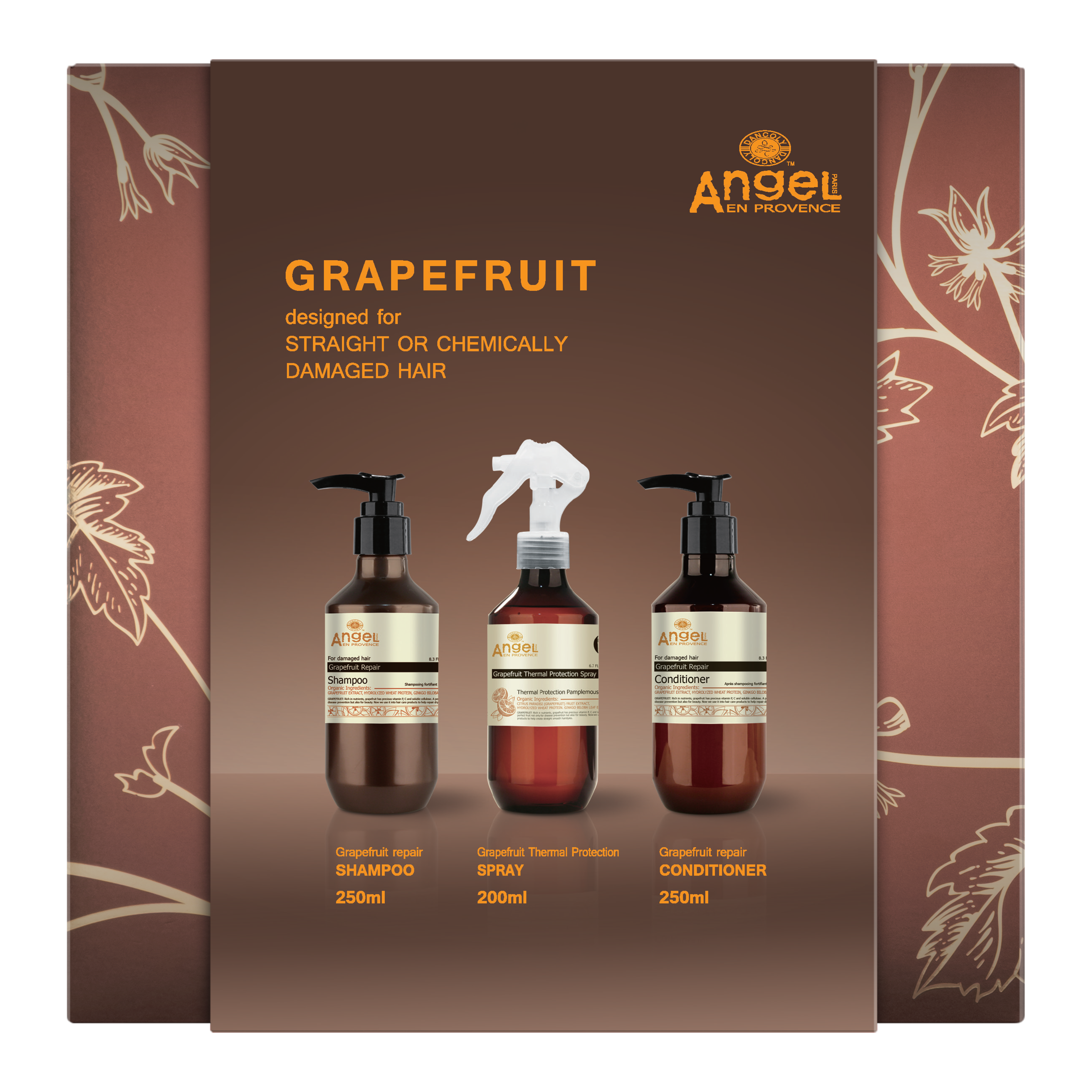 Angel En Provence Grapefruit Repair Shampoo, Conditioner & Thermal Protection Spray Holiday Gift Set 2026