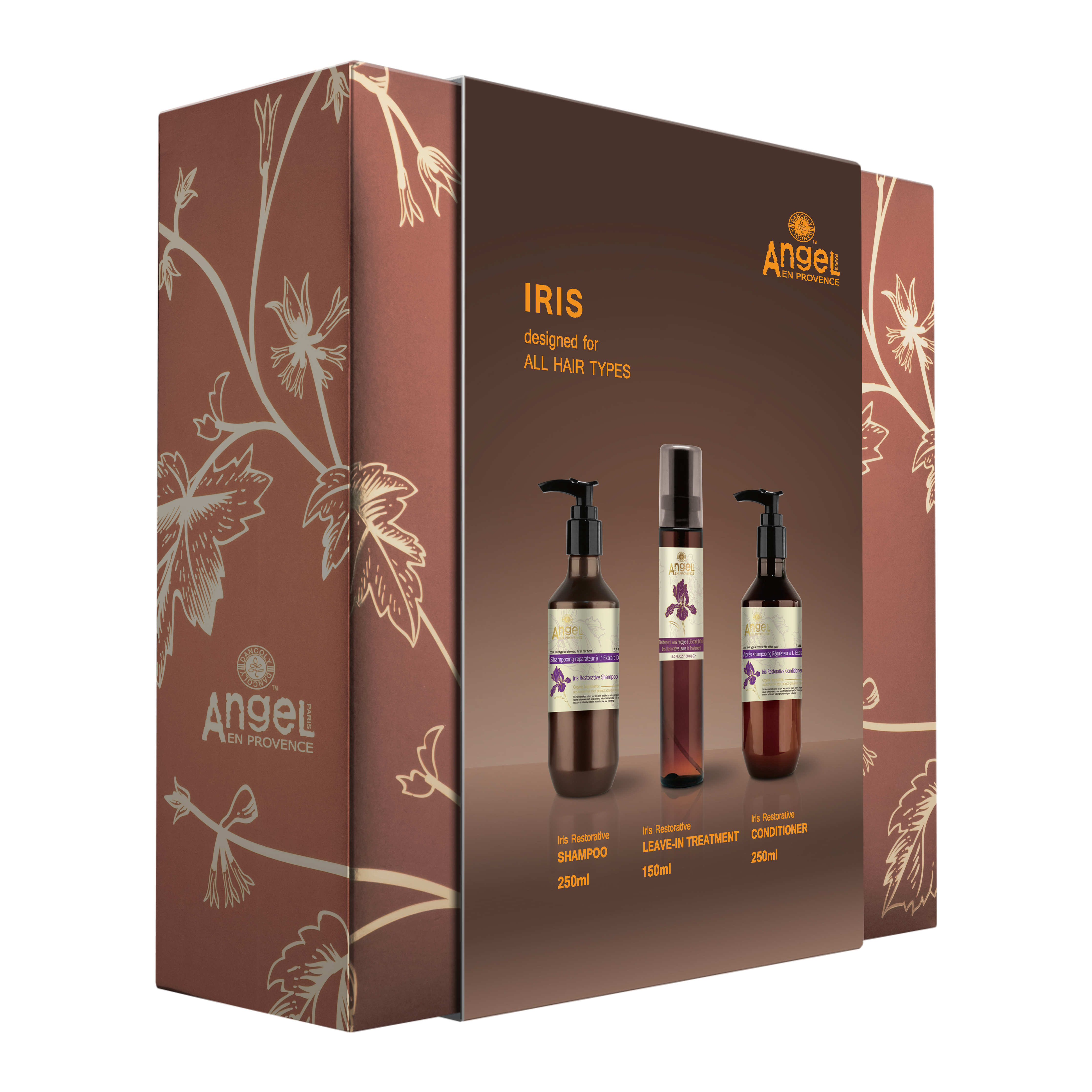 Angel En Provence Iris Shampoo, Conditioner & Leave-In Treatment Holiday Gift Set 2026 - Image 2
