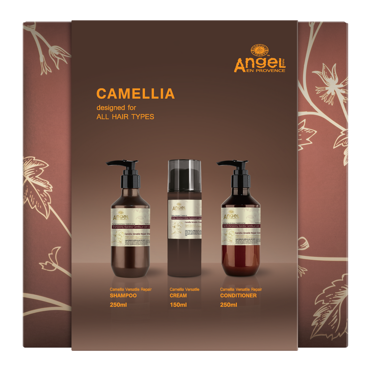 Angel En Provence Camellia Versatile Repair Shampoo, Conditioner & Cream Holiday Gift Set 2026