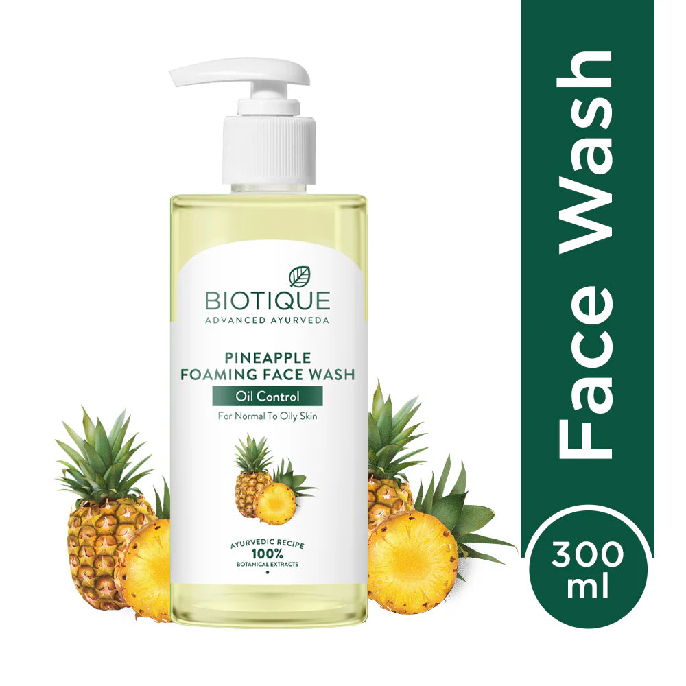 Biotique Pineapple Oil Control Foaming Face Wash For Oily Skin 300ml