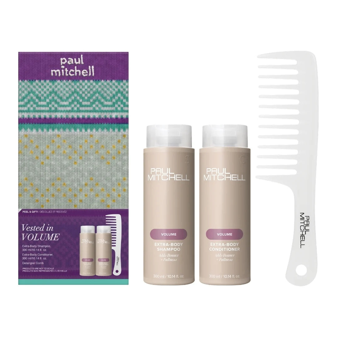 Paul Mitchell Extra-Body Shampoo + Conditioner + Detangler Comb Holiday Gift Set 2026
