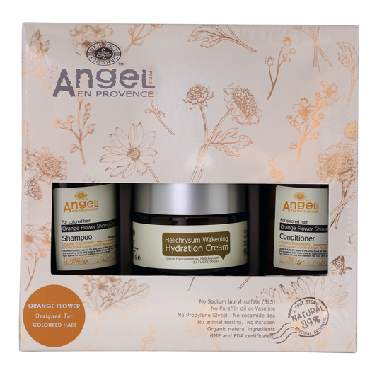 Angel Professional ORANGE FLOWER Duo + Helichrysum Hydration Cream Gift Pack - Kess Hair and Beauty