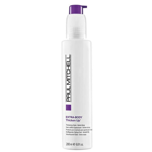 Paul Mitchell styling liquid bottle, white bottle with purple pump, 200 ml