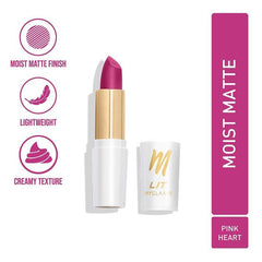 MyGlamm - Lit Moist Matte Lipstick - Pink Heart 4.2g