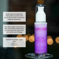 Suroskie - Rose Instant Glow Enzyme Scrub | Smoothen, Exfoliate & Brightens | 50ml