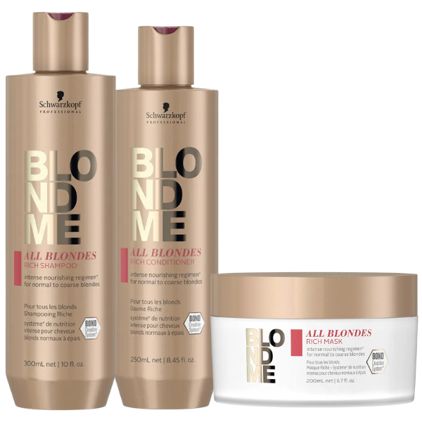 Schwarzkopf - BlondMe All Blondes Rich Shampoo, Conditioner & Mask Bundle