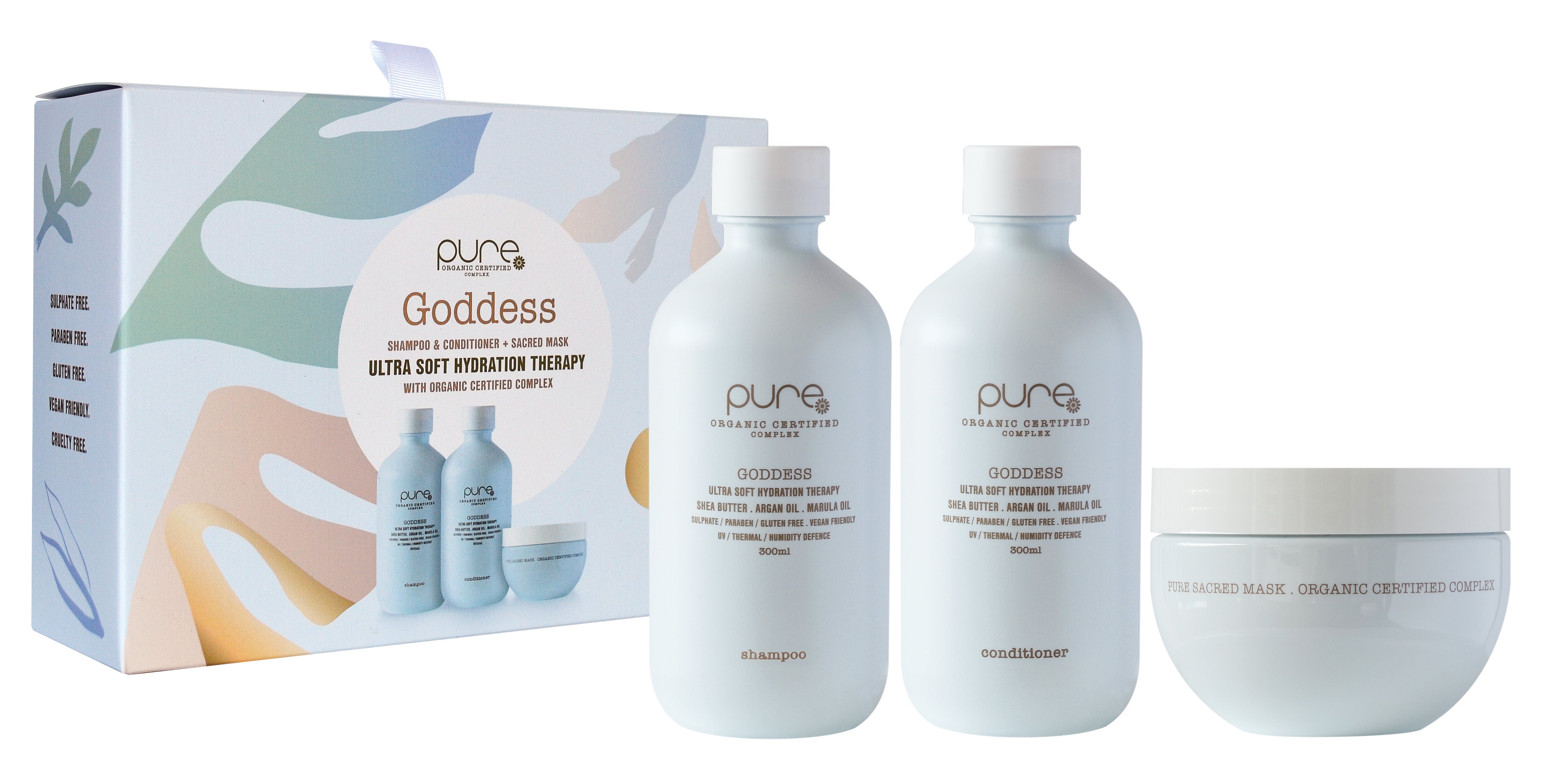 Pure Organic Goddess Trio Gift Set - Kess Hair and Beauty