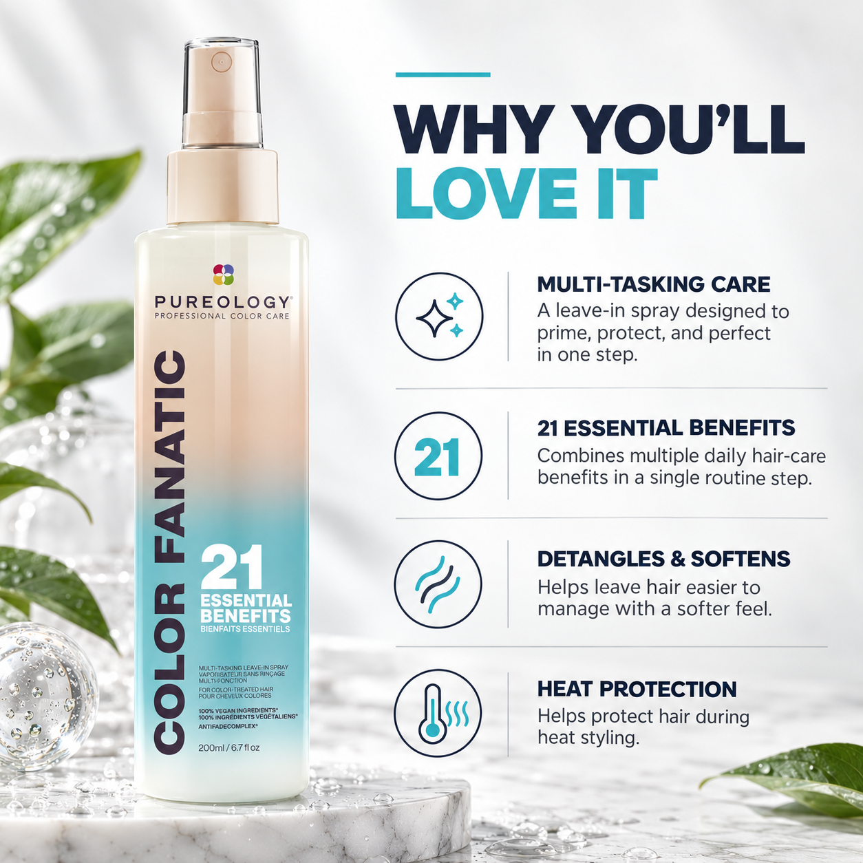 Pureology Colour Fanatic Multi-Tasking Leave-In Spray 200ml