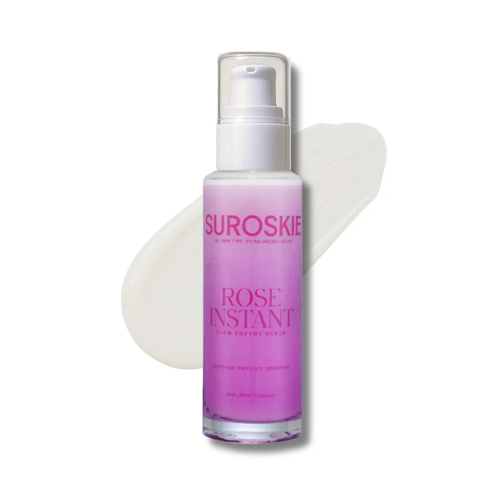 Suroskie - Rose Instant Glow Enzyme Scrub | Smoothen, Exfoliate & Brightens | 50ml