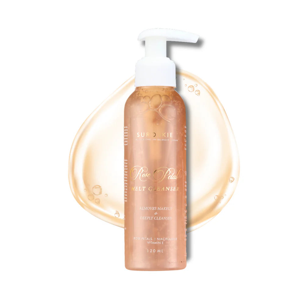 Suroskie - Rose Petals Melt Cleanser | 2 In 1 Hydrating cleanser Removes Makeup & Deeply Cleanses | 120ml