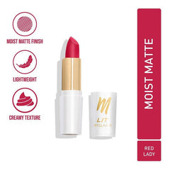 MyGlamm - Lit Moist Matte Lipstick - Red Lady 4.2g
