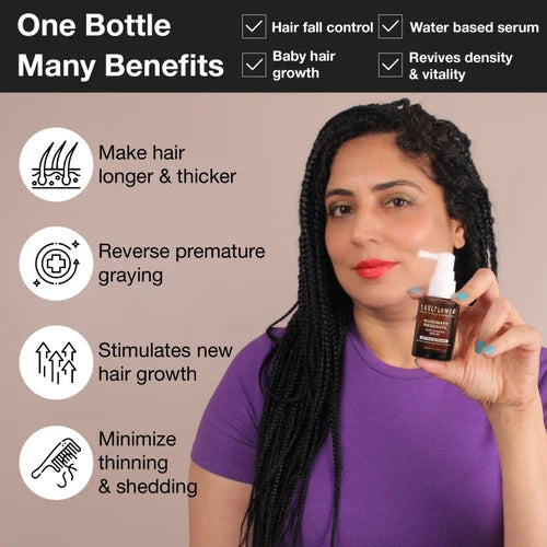 SoulFlower - Rosemary Redensyl Hair Growth Serum with Rosemary 1% Redensyl 3% Anagain 4% and Melanogray 1% 30ml
