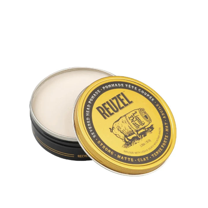 Reuzel x Liquid Death Severed Head Strong Matte Clay Pomade 95g