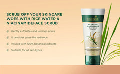 Biotique Rice Water & Niacinamide Gel Face Scrub for Glass Skin 100ml