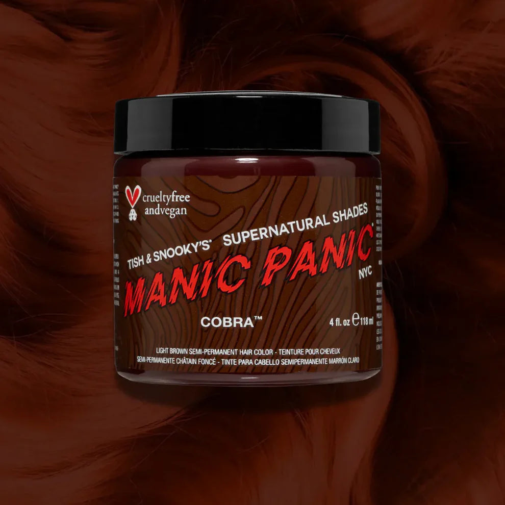 Semi-permanent hair color bottle in Cobra shade, 4 fl oz, Manic Panic