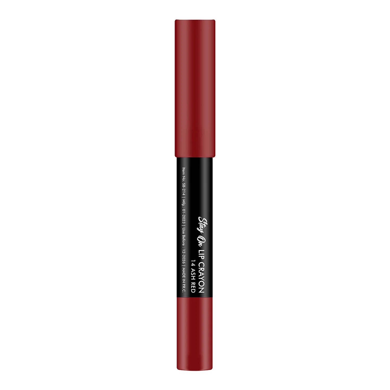 Swiss Beauty Stay on Matte Lip Crayon Shade No. 14 Ash Red