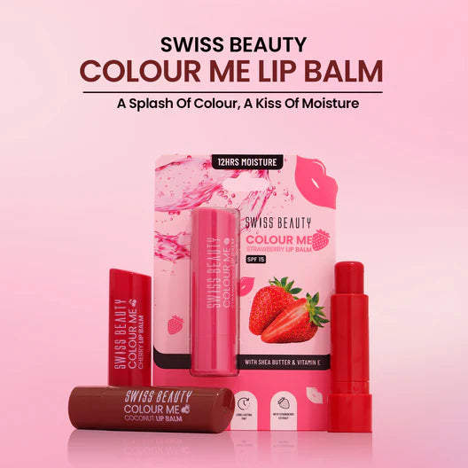 Swiss Beauty - Colour Me Lip Balm Apple Burst Shade No. 3