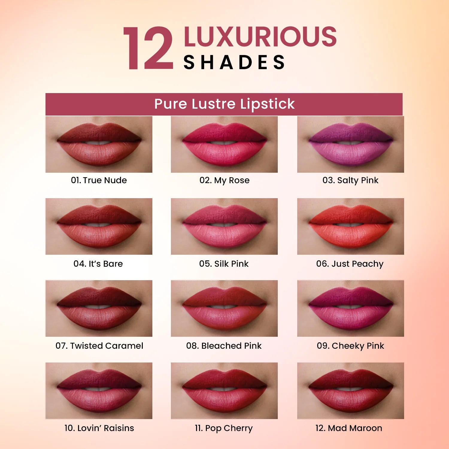 Swiss Beauty Pure Lustre Lipstick Shade No. 08 Bleached Pink