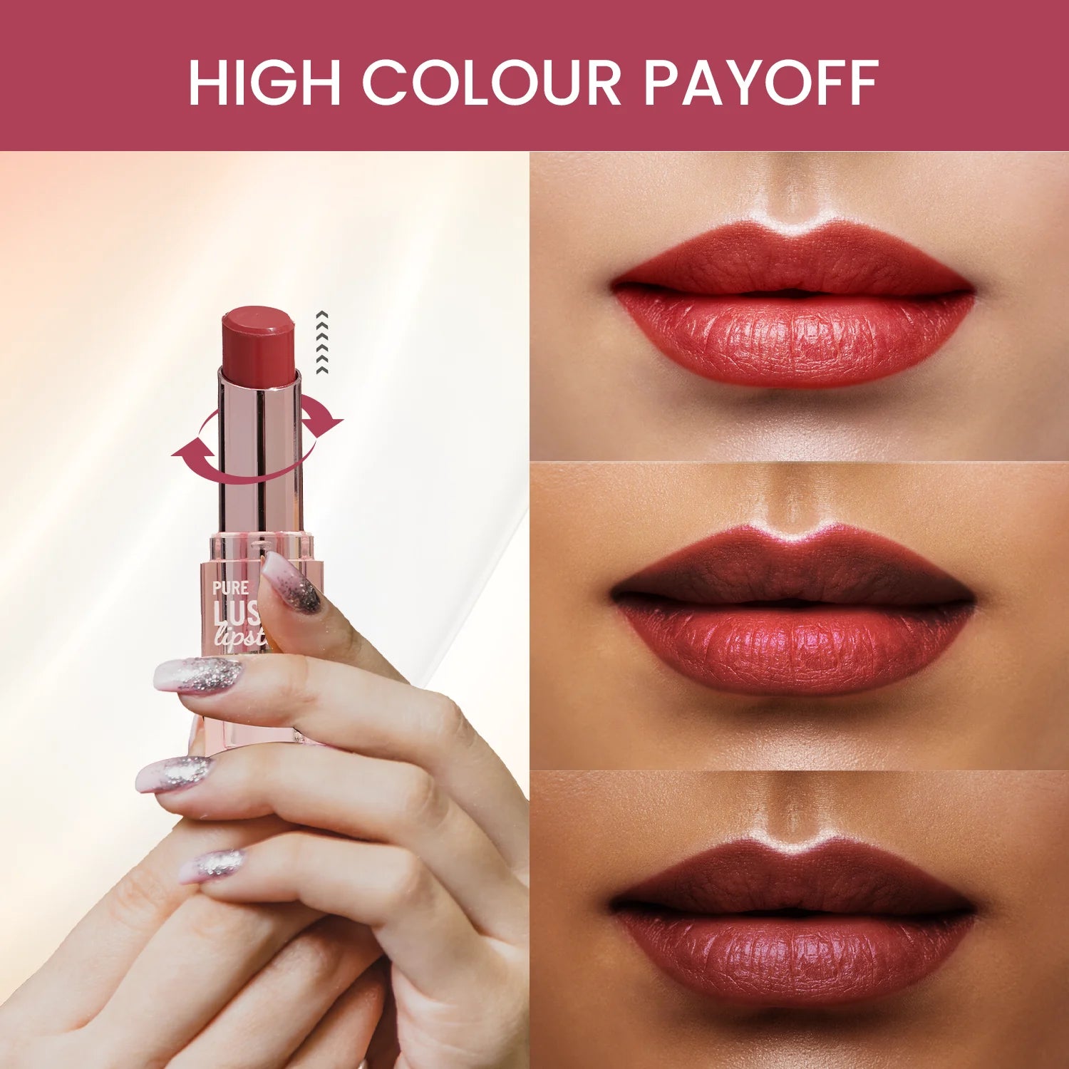 Swiss Beauty Pure Lustre Lipstick Shade No. 08 Bleached Pink