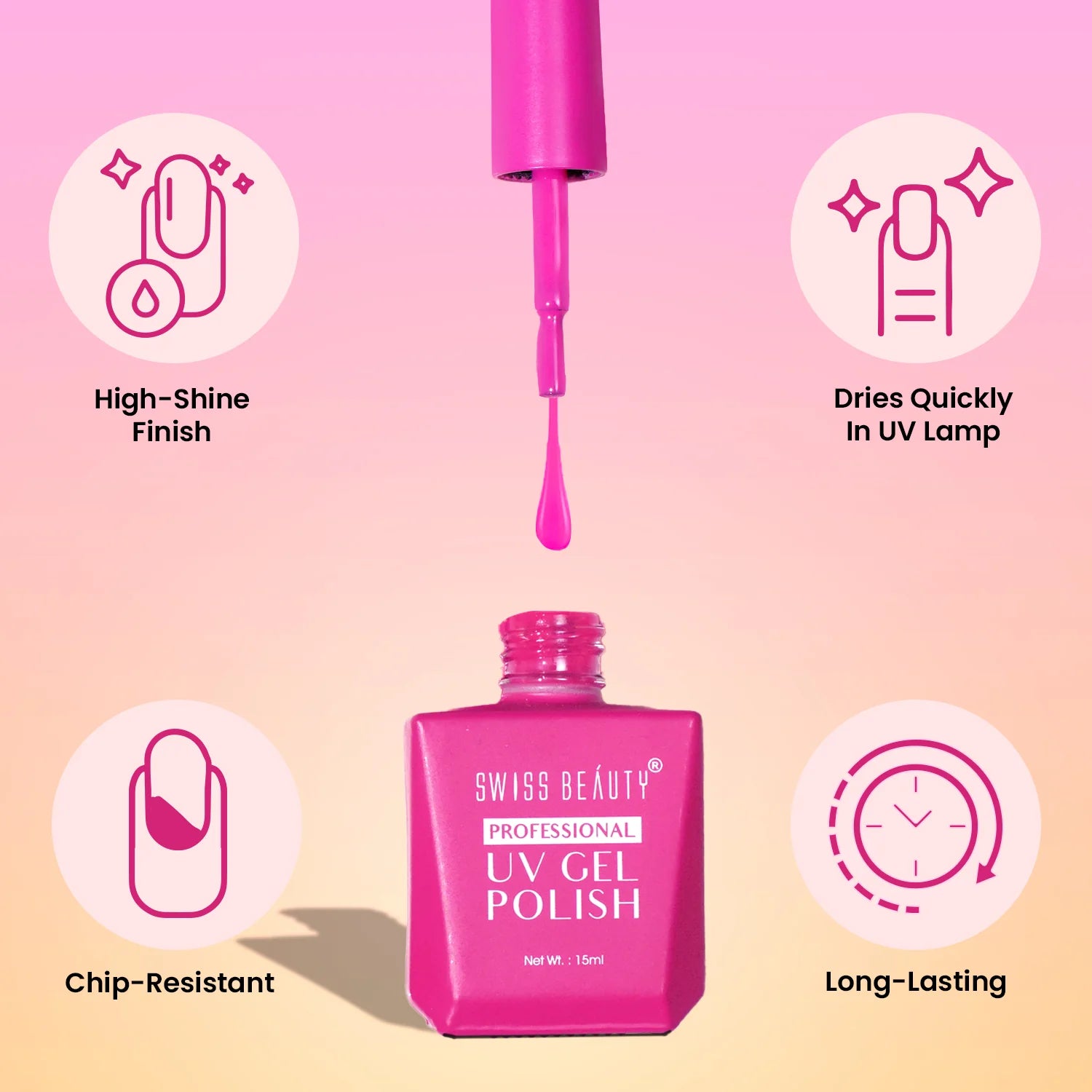 Swiss Beauty Professional UV Gel Nail Polish - Top Coat