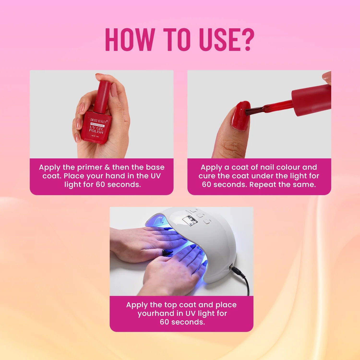 Swiss Beauty Professional UV Gel Nail Polish - Top Coat