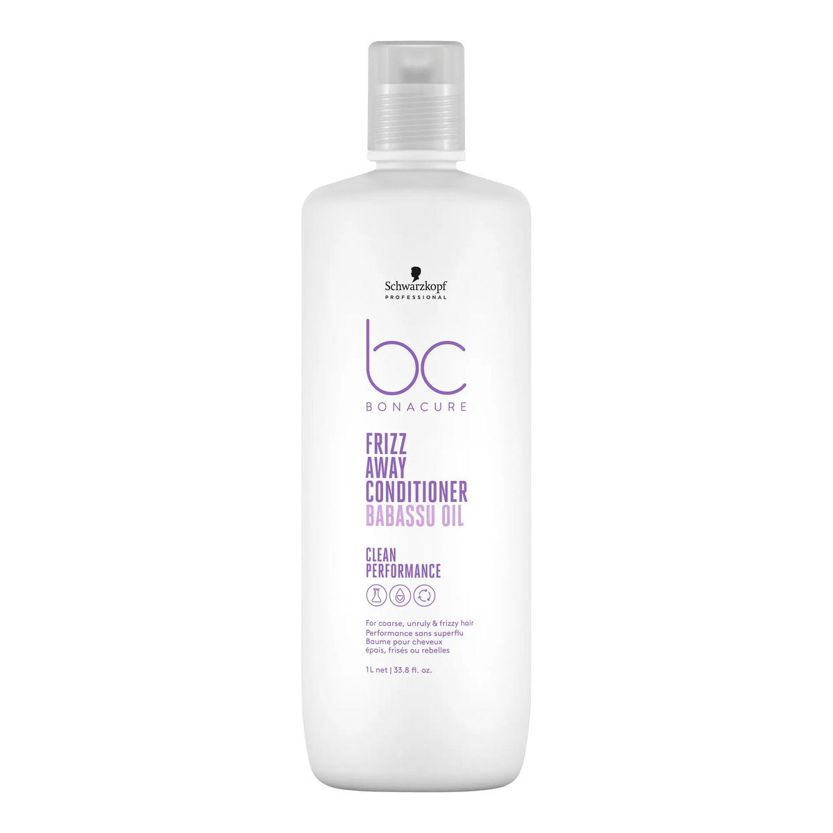 Schwarzkopf Professional BC Clean Performance Babassu Oil Frizz-Away Conditioner 1000ml