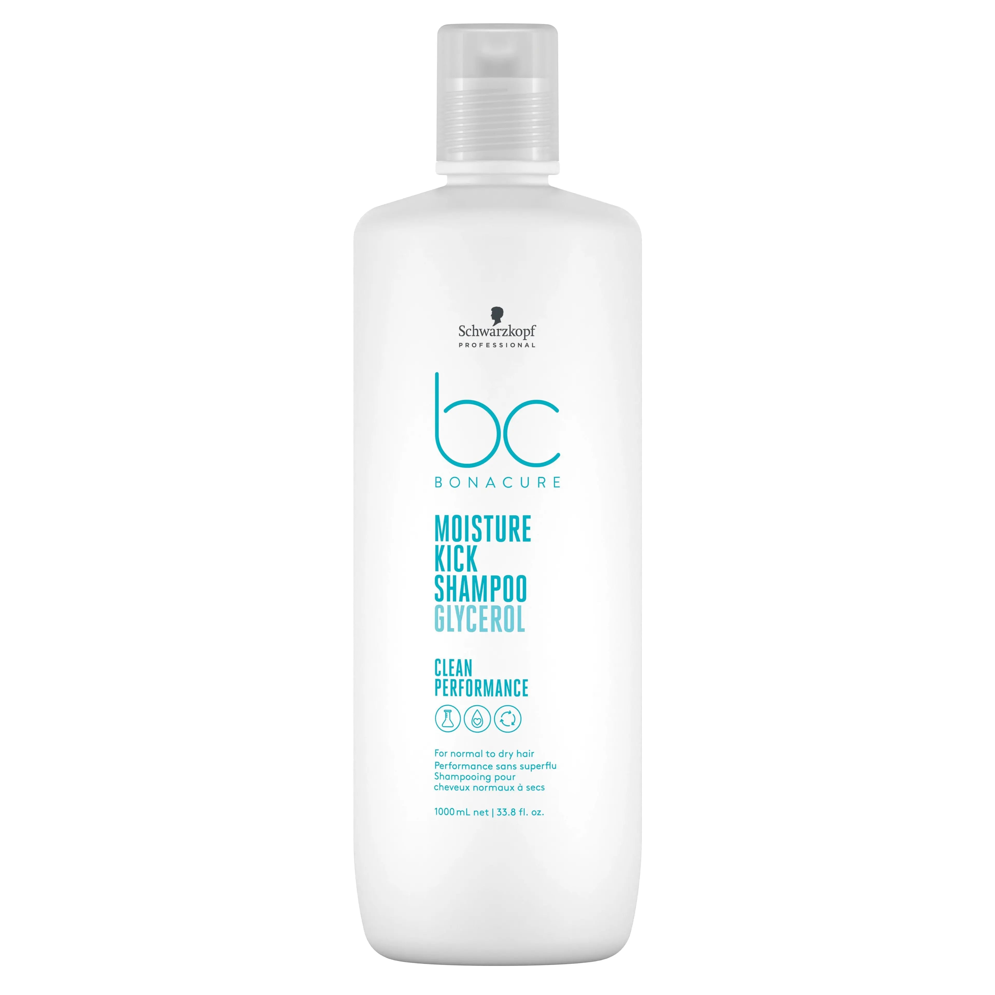 Schwarzkopf Professional BC Clean Performance Glycerol Moisture Kick Shampoo & Conditioner 1000ml Bundle