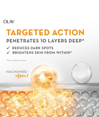 Olay Hydration Boost Kit With Niacinamide Vitamin-C Super Serum 30ml & Cleanser For Intense Hydration & Dewy Glow 100g