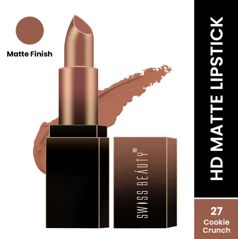 Swiss Beauty HD Matte Lipstick  Shade No. 27 Cookie Crunch