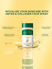 Biotique Ubtan & Collagen Tan Removal Face Wash with Turmeric & Saffron 25ml